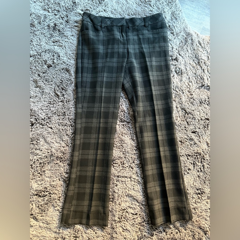 Express Black Gray Plaid Pants